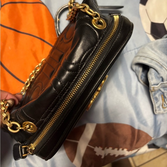 Salvatore Ferragamo Black Crossbody Bag with Gold Accents - Picture 15 of 15